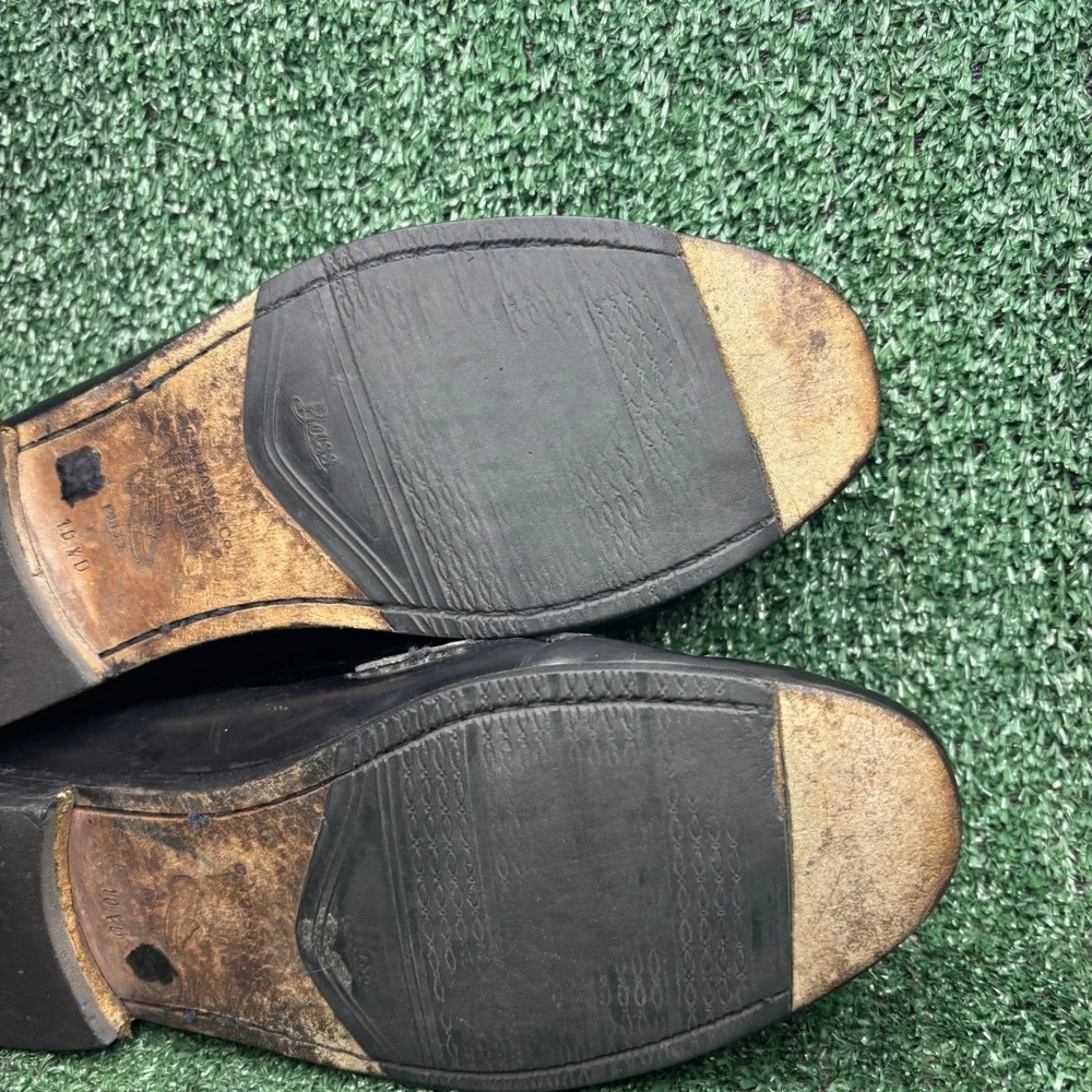 G.H. Bass Weejuns Kiltie Leather Classic Loafers Black Mens Shoes‎ Size 10.5 D